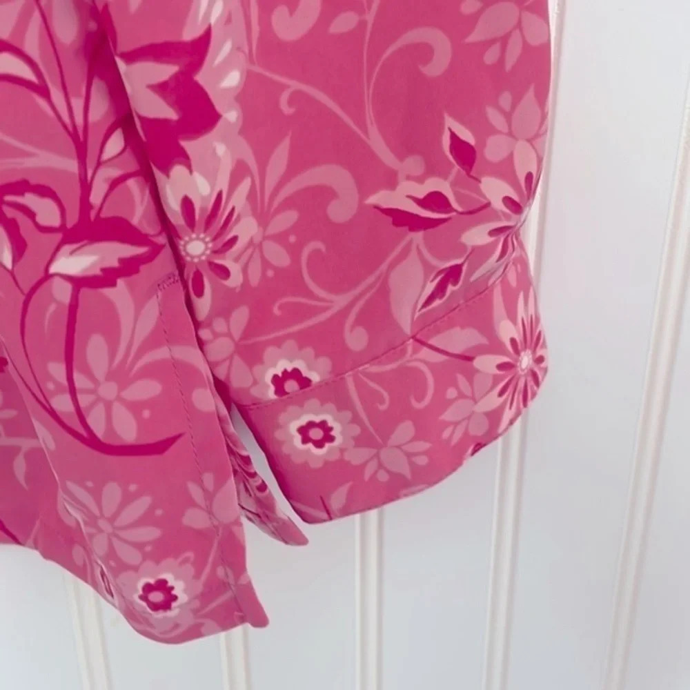 New TOG Shop Petites Pink Button Down Top Size 12 P - Picture 6 of 10